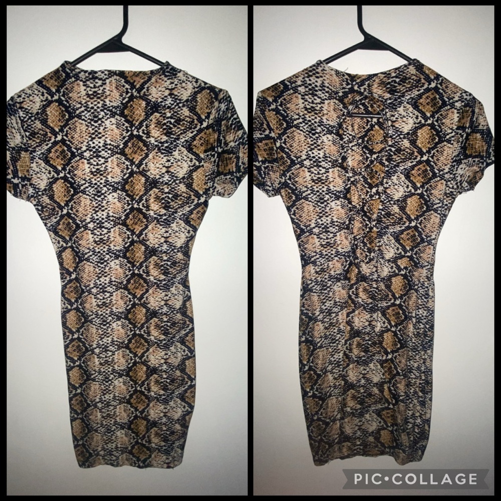 Snake Print Bodycon Dress